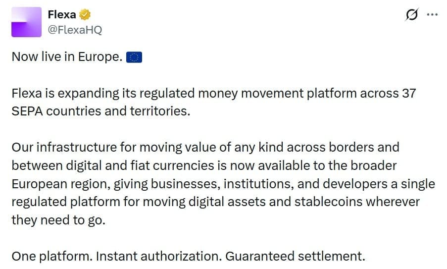 Flexa étend ses paiements en cryptomonnaie à 37 marchés européens