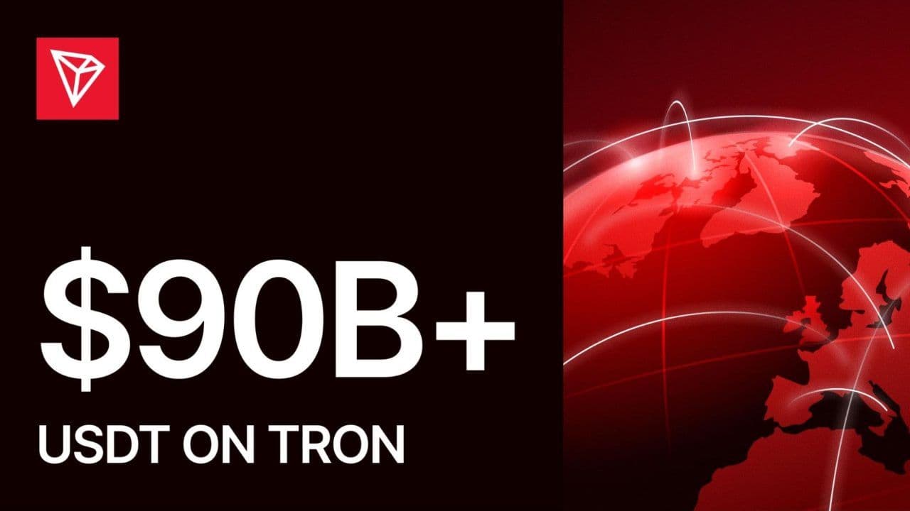 USDT op TRON overschrijdt de 90 miljard dollar, terwijl TRON met 4,2 biljoen dollar sinds het begin van het jaar koploper is wat betreft het USDT-overboekingsvolume