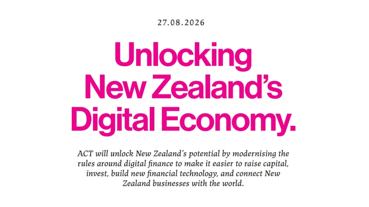 NZ’s ACT Party Proposes Waiving Capital Gains Tax on Crypto