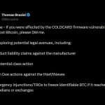Coinkite Faces Class Action Threat as Bitcoin Wallet Bug Costs Users Over 1,300 BTC
