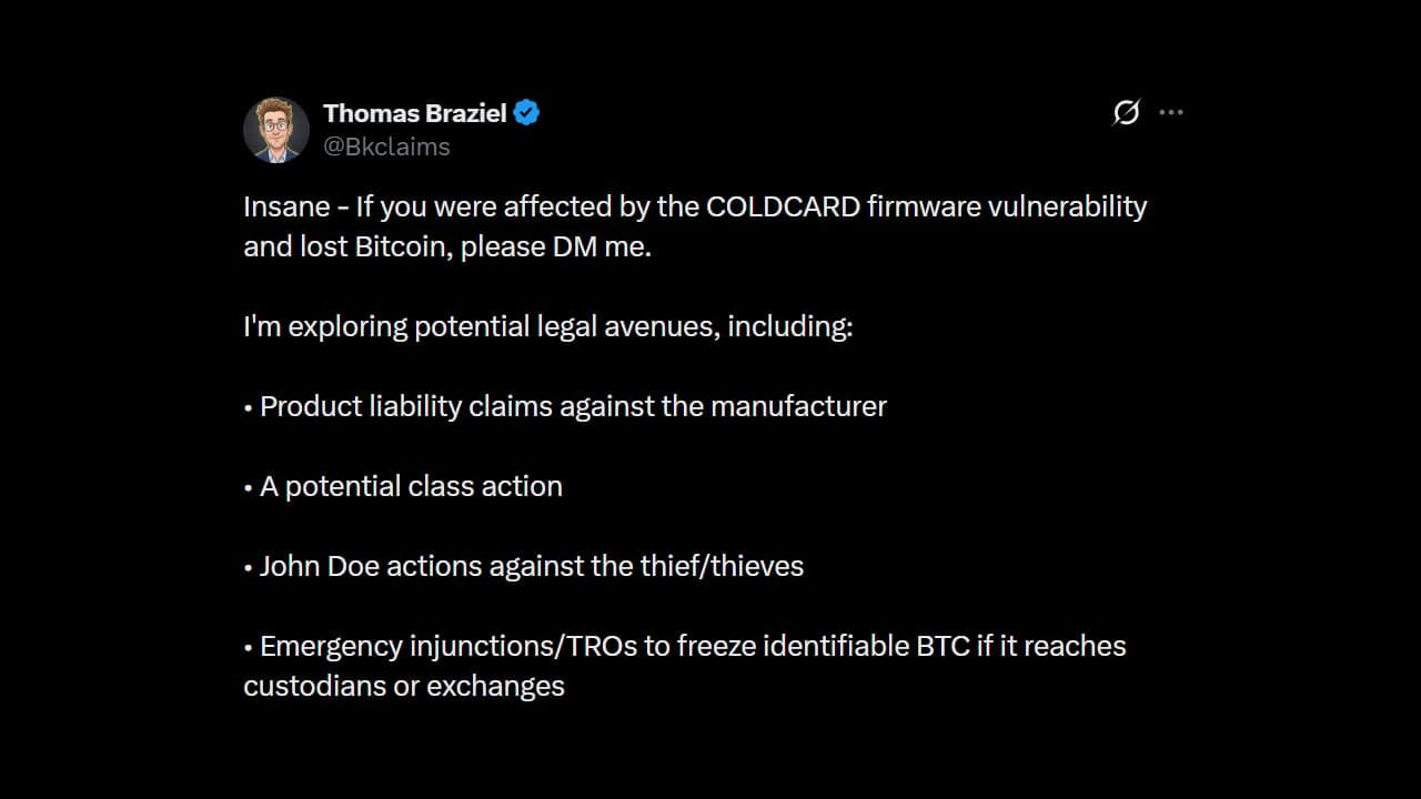 Coinkite Faces Class Action Threat as Bitcoin Wallet Bug Costs Users Over 1,300 BTC
