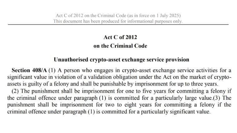 Hungary Repeals Strict Crypto Rules to Align With EU MiCA Framework