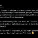 Bitcoin Core Dev Warns Bitcoin Payments Vanish at Bitcoin Beach