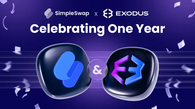 SimpleSwap Marks a Year Inside Exodus Wallet, Ships Five Partner Updates With No Integration Changes