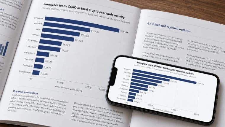 Singapore's Crypto Activity Hits $284 Billion as Institutional Activity Jumps 94%