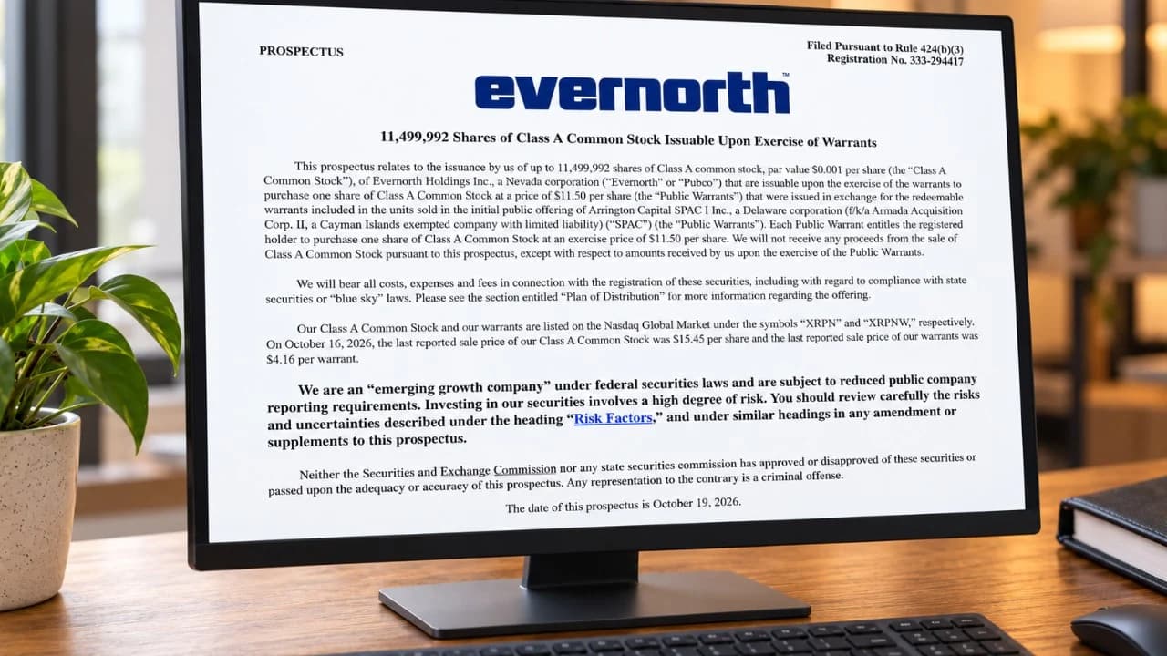 Ripple-Backed Evernorth Eyes $132M Funding Amid XRP Buying Plans