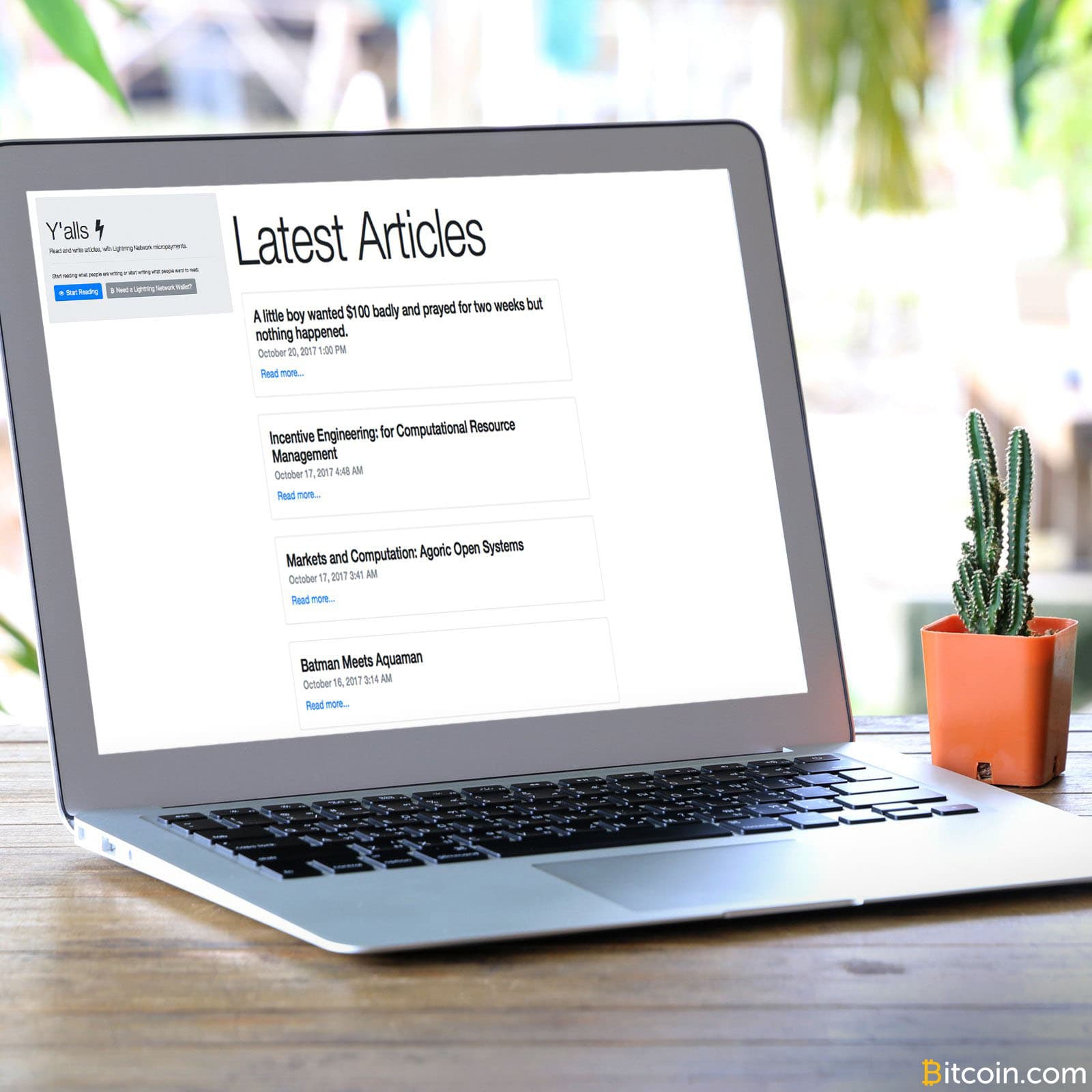 Y'alls Platform Allows Article Monetization Using Lightning Network Micropayments