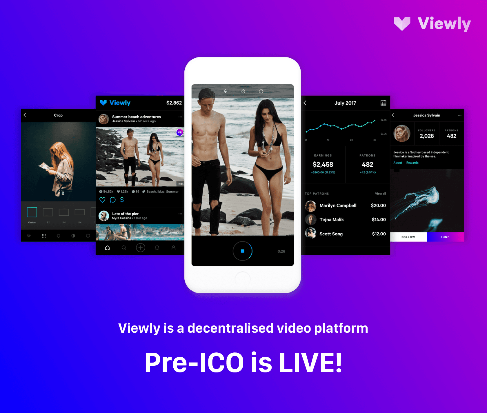 PR: Viewly Pre-Ico Is Live, Min-Cap Hit, Currently at 70% of the Hard-Cap. Only a Few Days Left