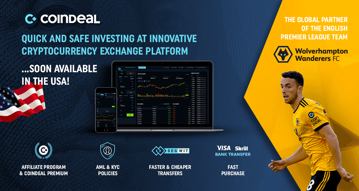 PR: CoinDeal – Premier League Sponsor Ready for New Challenges in US Market