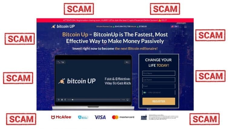 The Tell Tale Signs of a Scam Crypto Website: Bitcoin-Up.Live
