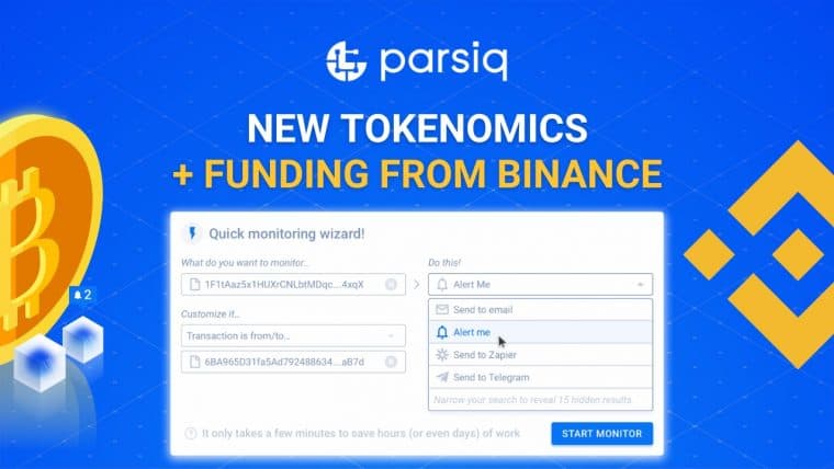 $100 Million Accelerator Fund from Binance Now Supports PARSIQ, a Reverse-Oracle Blockchain Platform