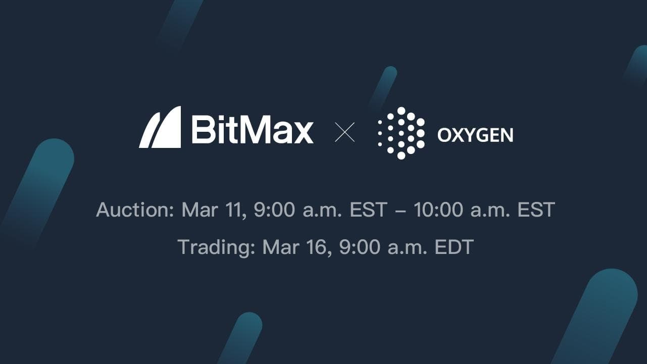 Oxygen Protocol to List OXY Tokens on BitMax