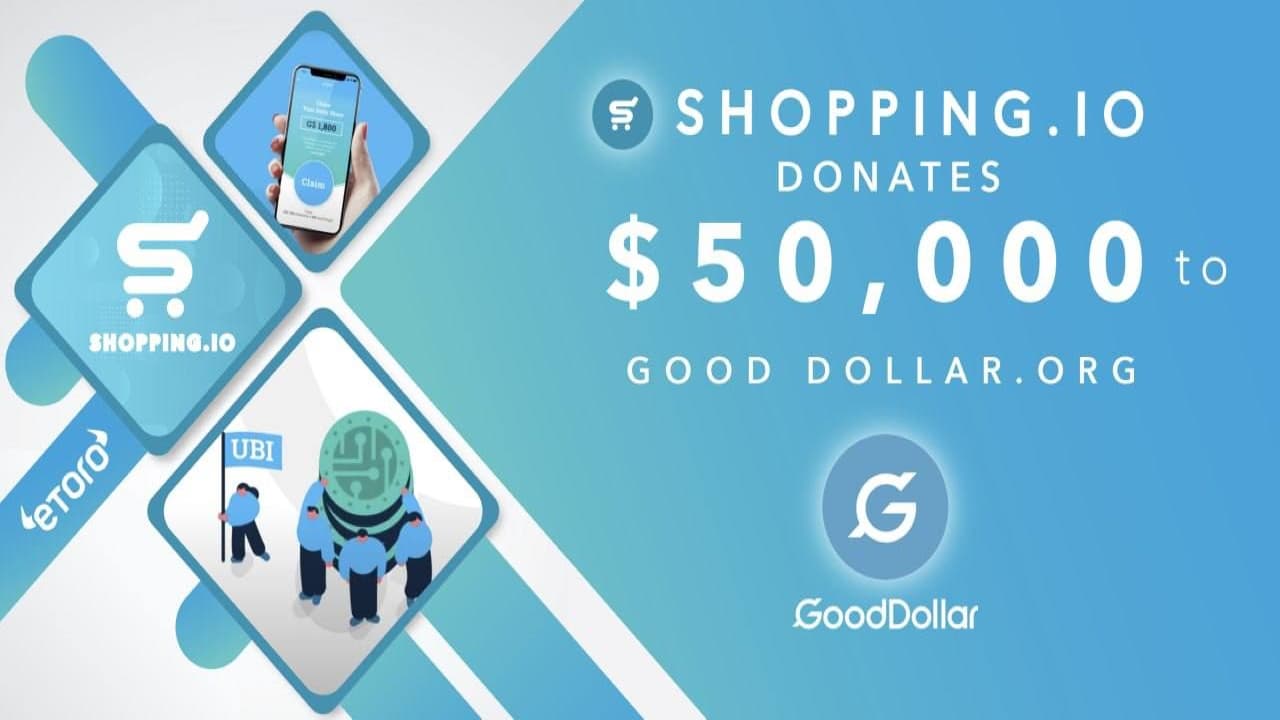 Crypto E-Commerce Giant Shopping.io Supports eToro Social Impact Non-Profit, GoodDollar