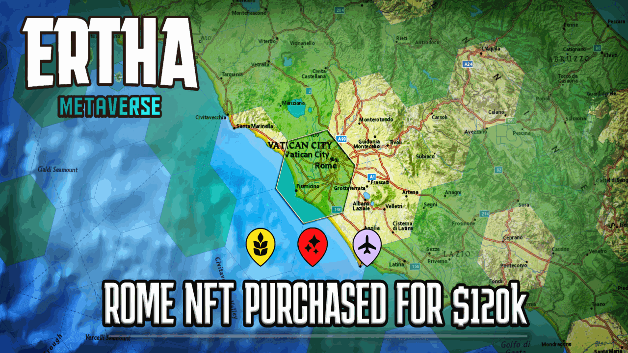 Ertha Metaverse Sells Rome NFT for Record $120k