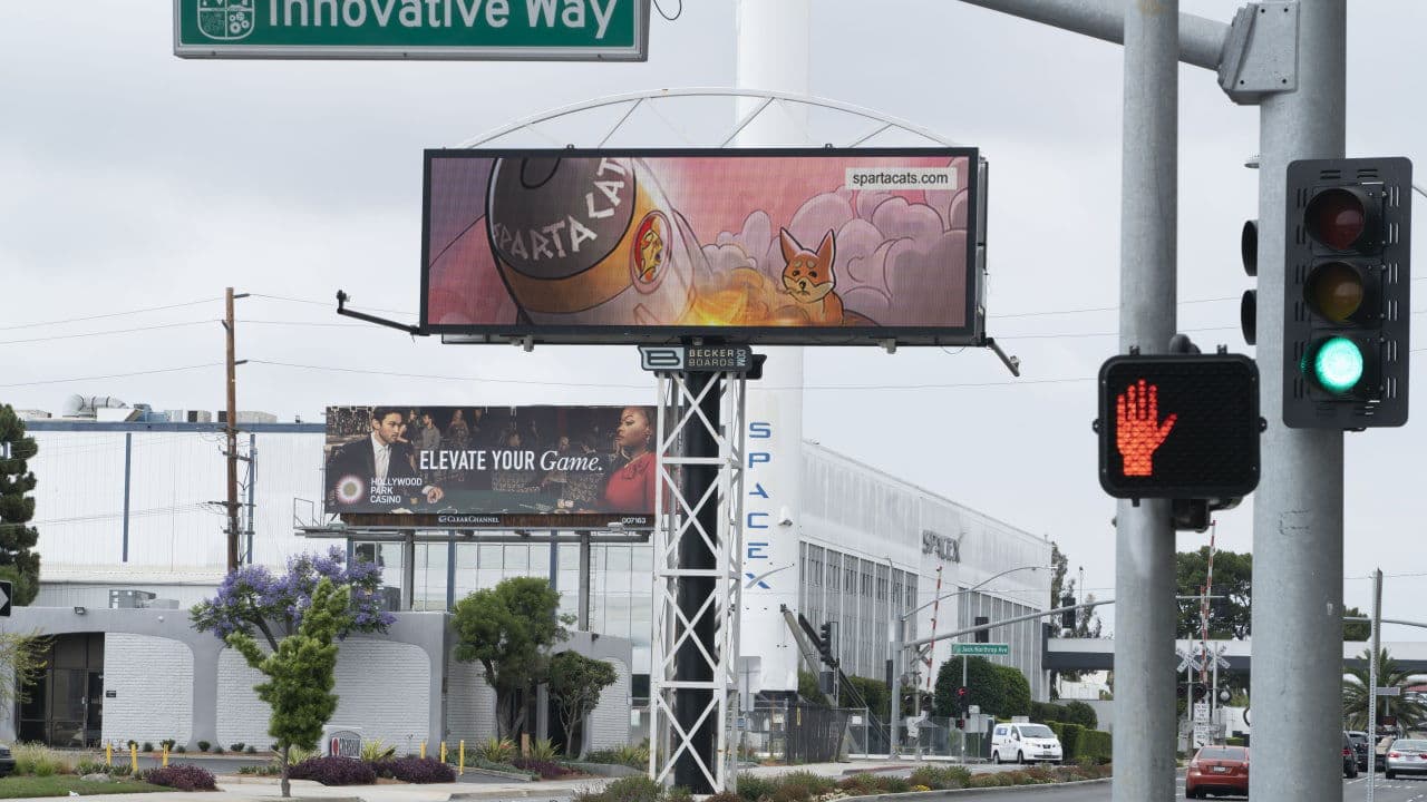 SpartaCats Troll DOGE With Billboard Near SpaceX Office