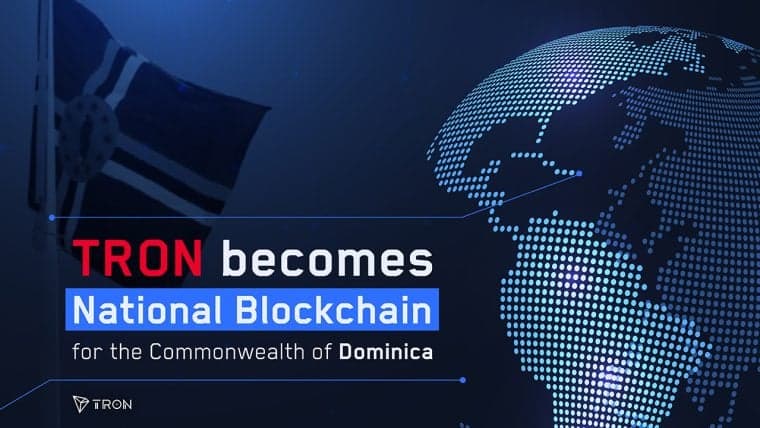 Government of Dominica Enters Into Agreement With TRON, Set to Issue Fan Token Named Dominica Coin