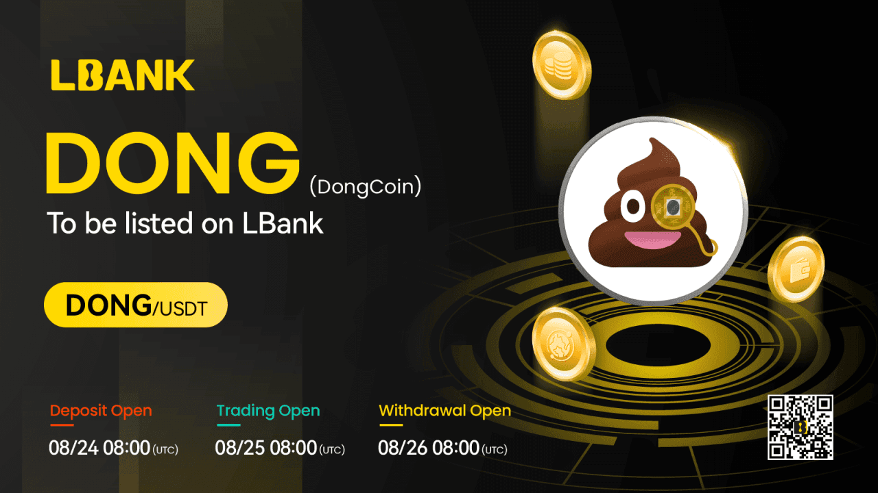 LBank Exchange Will List DongCoin (DONG) on August 25, 2023