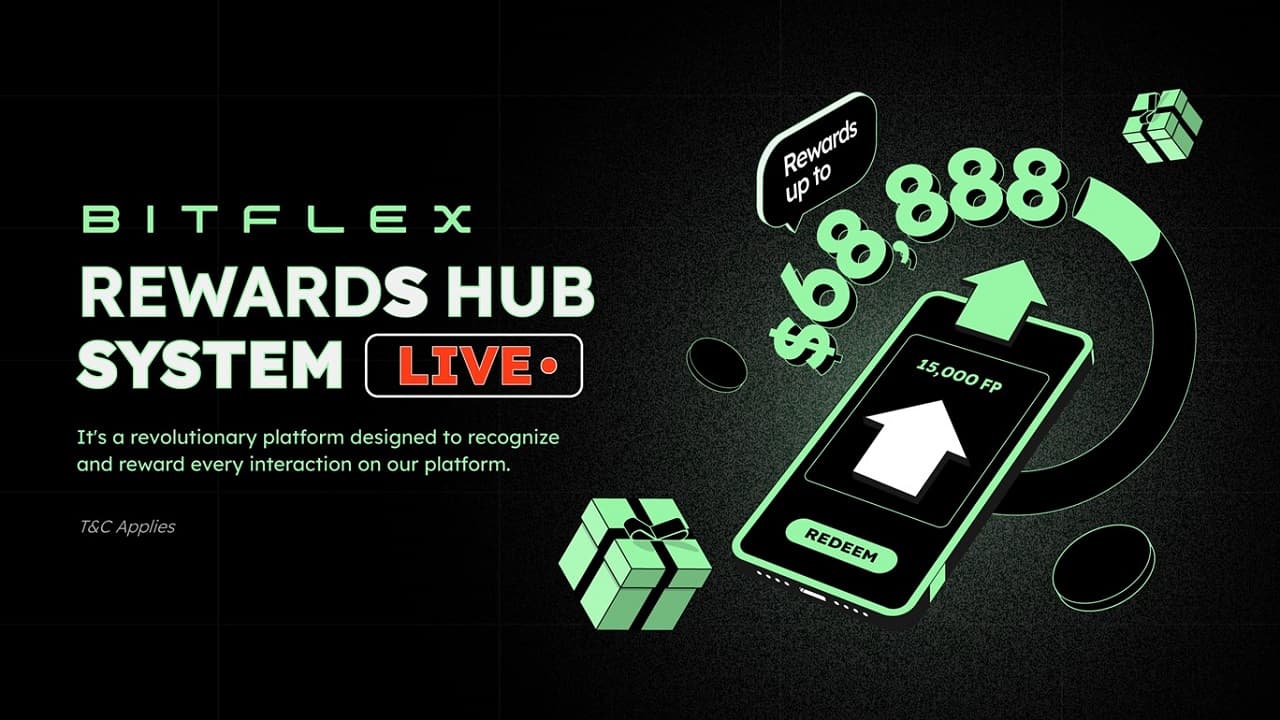 BITFLEX Launches Its Unique Rewards Hub System With $68,888 in Rewards