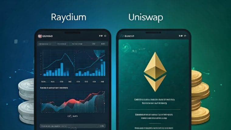 Raydium supera a Uniswap en volúmenes mensuales de DEX