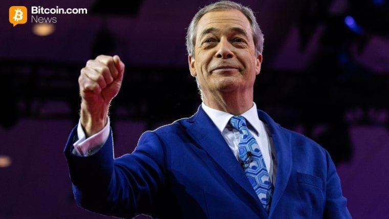 Nigel Farage onthult een belang van $288.000 in het bitcoin-treasurybedrijf van de voormalige Britse minister van Financiën