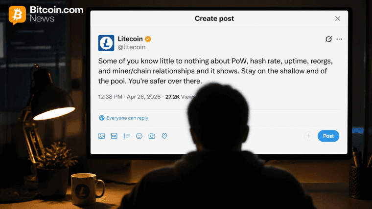 Litecoin X Account Tells Critics to 'Stay on the Shallow End' After 13-Block Reorg