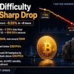 Bitcoin Mining Difficulty Set for Steep Drop as Hashrate Slides After Price Crash