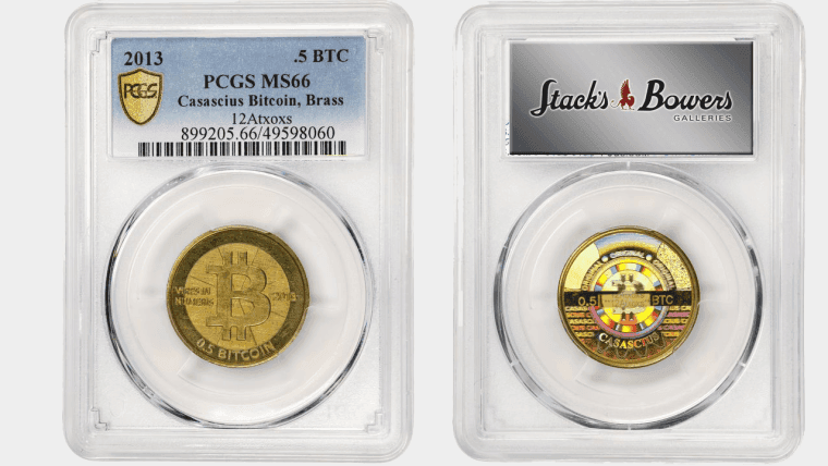 Stack's Bowers Auctions Funded 0.5 Bitcoin Casascius Token From America's 237th Birthday
