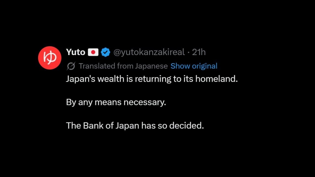 'Japan's Wealth Is Returning': Anonymous BOJ Insider Sparks Panic Over Looming Carry Trade Unwind