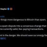 '110 Things More Dangerous': Michael Saylor Slams Bitcoin's Controversial Anti-Spam Fork