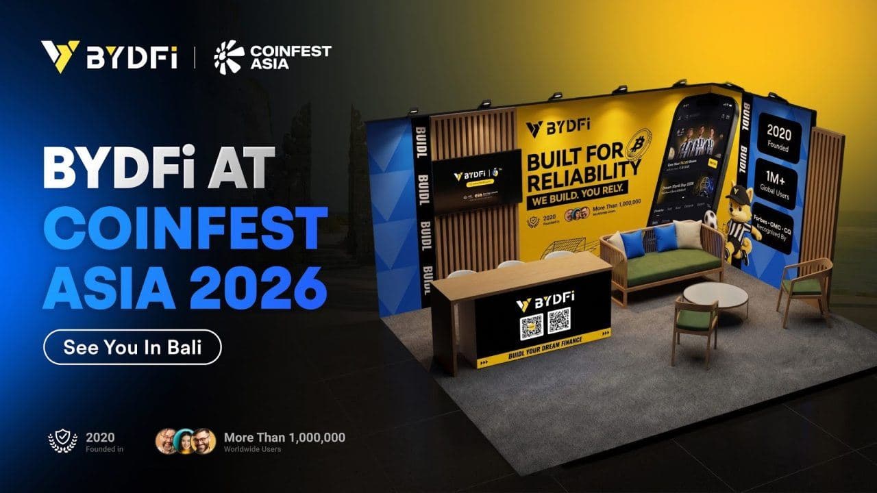 BYDFi se účastní konference Coinfest Asia 2026, kde naváže kontakty s institucemi, vývojáři a obchodníky na Bali