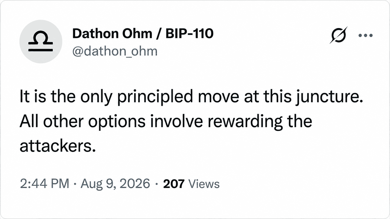BIP-110 Backers Plot Minority Chain's PoW Reset to 'Fire' Bitcoin Miners