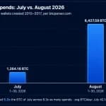 Bitcoin Early Adopters Stir as 6,427 BTC Worth $500M Moves in August