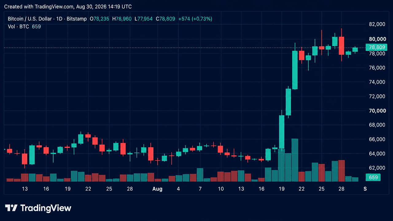 Bulls Reload for Another Assault on $81K as Bitcoin's Price Rises