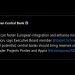 ECB's Schnabel Says Central Bank Money 'Must Go Onchain'