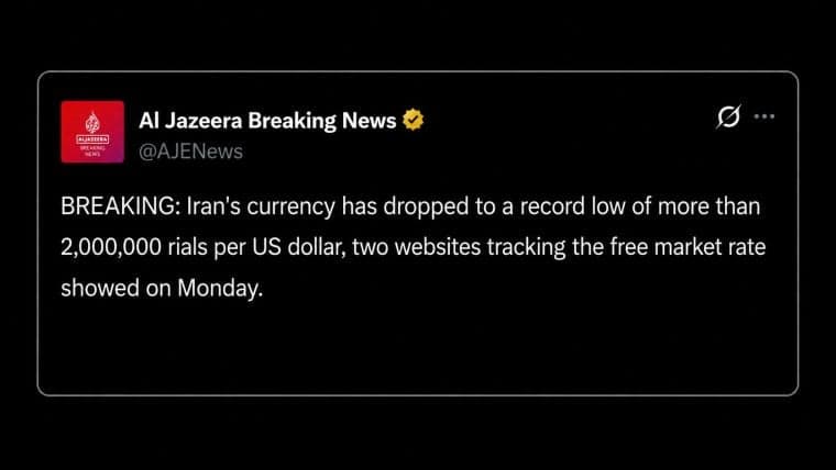 Iran's Rial Crashes to a Record Low as New Sanctions Target Its Bitcoin Mining Lifeline