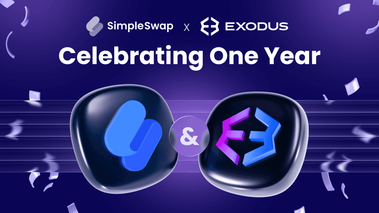 SimpleSwap Marks a Year Inside Exodus Wallet, Ships Five Partner Updates With No Integration Changes