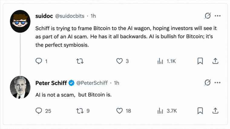 Peter Schiff Says AI Could Turn Into Bitcoin's Biggest Threat