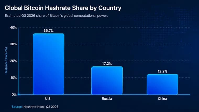 Der Einfluss der USA im Bereich des Bitcoin-Minings lässt vom ersten bis zum dritten Quartal nach, während konkurrierende Nationen an Boden gewinnen