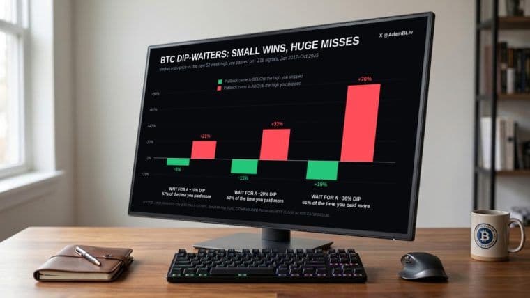 Waiting for a 30% Bitcoin Dip Backfired in 61% of Tested Cases