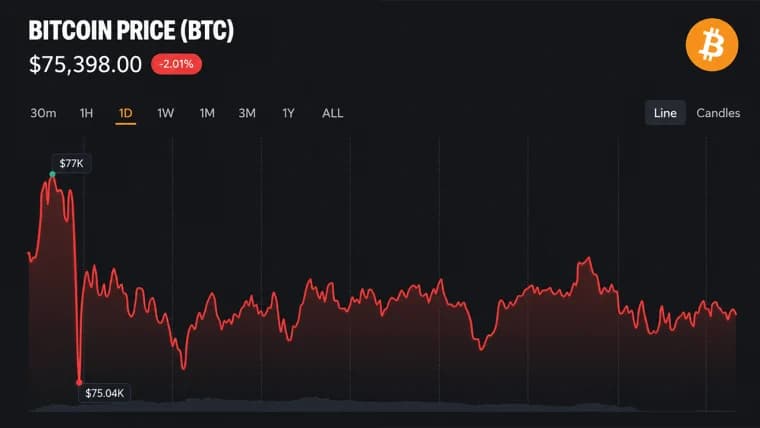El precio del bitcoin se mantiene en 75.500 dólares mientras los operadores anticipan la subida de tipos de la Fed