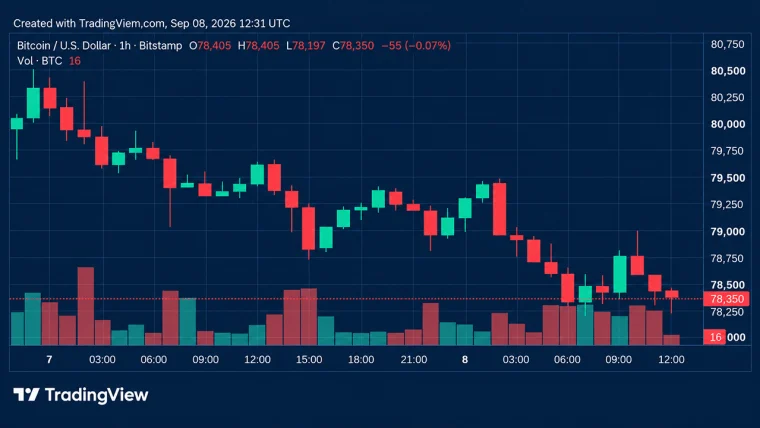 Bitcoinpriset tappar fart medan björnarna närmar sig den kritiska stödnivån på 78 000 dollar