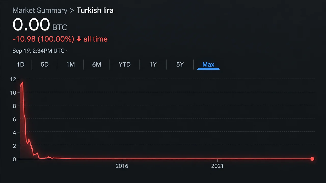 Bitcoin-Kurs nähert sich der 4-Millionen-Lira-Marke, während die türkische Währung auf einen Tiefststand fällt