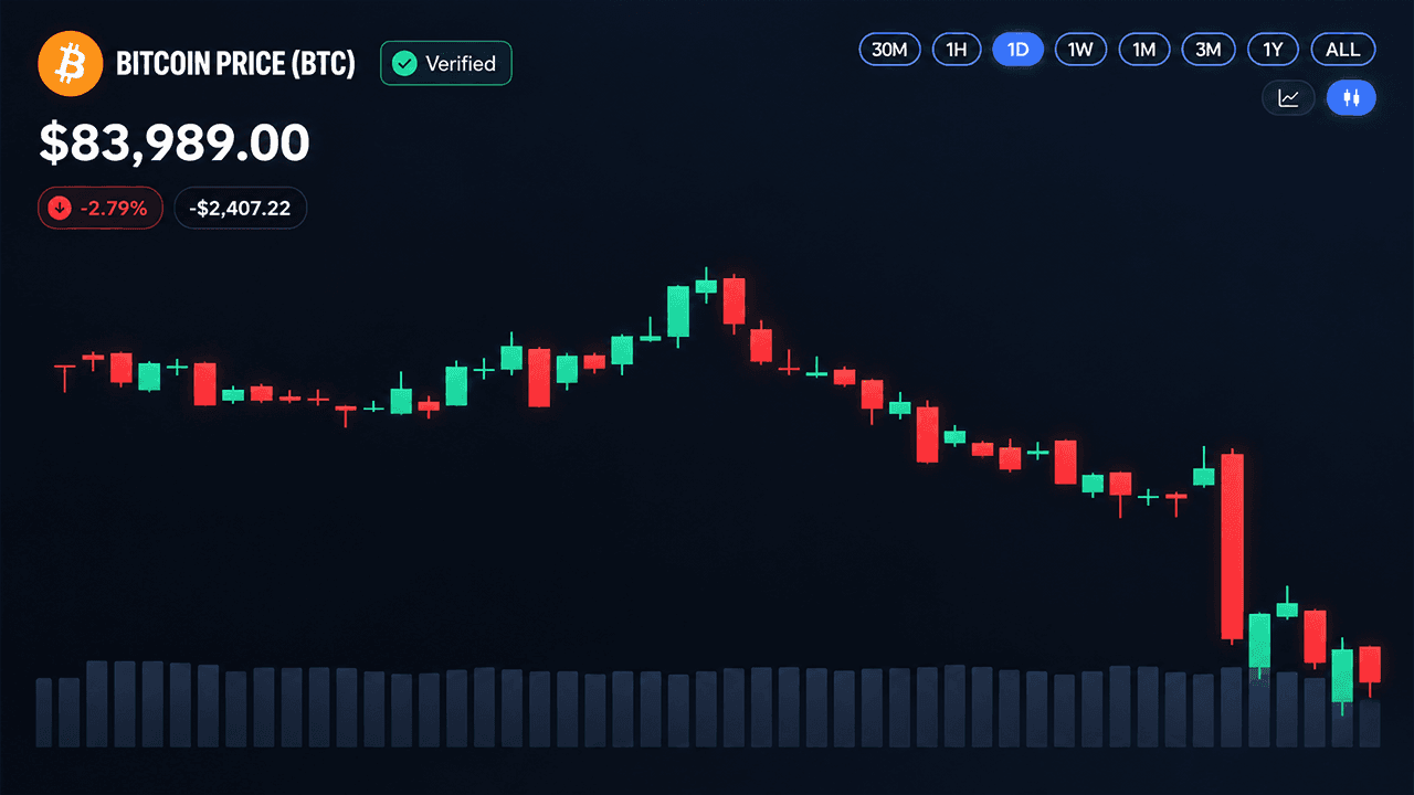 Bitcoin Price Plunges Below $84K as Rally Snaps