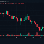 Der Bitcoin-Kurs macht einen Sprung um 3.215 Dollar, um dann wieder bei 77.000 Dollar zu landen