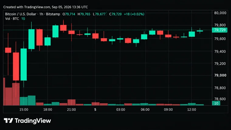 Bitcoin-prisen vakler nær 80 000 dollar idet momentet begynner å sprekke