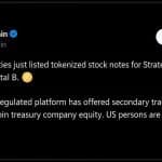 Bitfinex Puts Strategy, Metaplanet Stock Onchain in Tokenized First