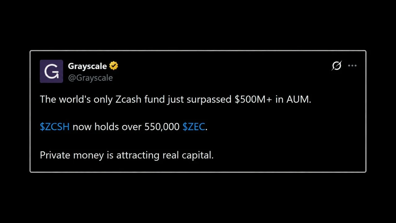 Grayscale's Zcash ETF Tops $500M, but $100M Came From a DCG Affiliate