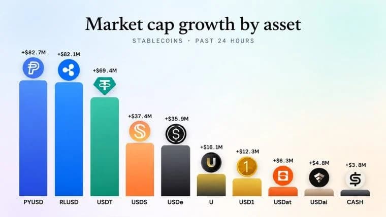RLUSD от Ripple осталось всего 248 млн долларов, чтобы обогнать стейблкоин PayPal