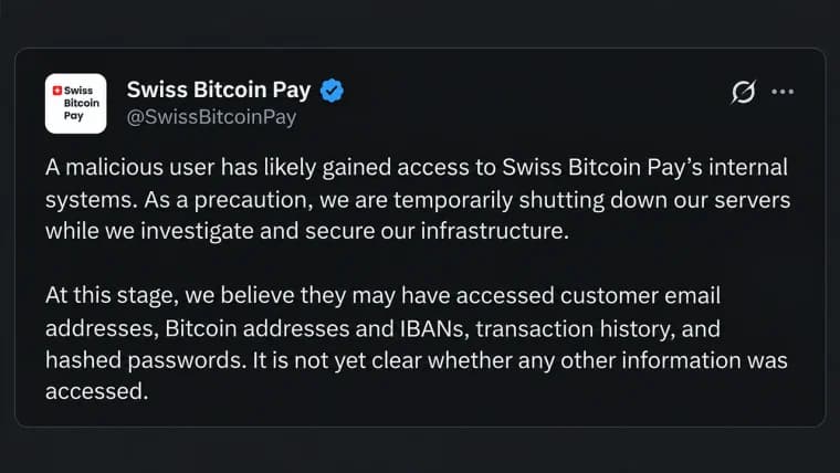 Swiss Bitcoin Pay Just Went Dark After a Mysterious Intruder