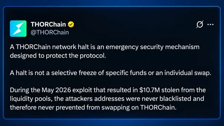 Thorchain Co-Founder: Neutral Networks Can't Pick Who Can Transact
